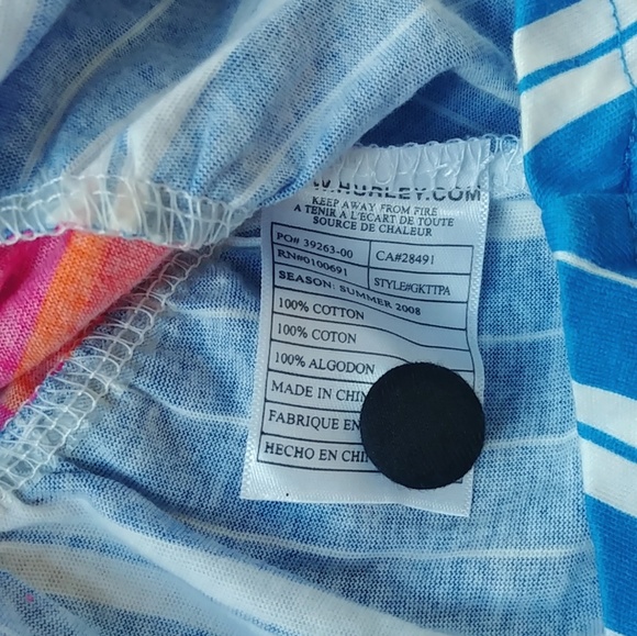 New multicolor Hurley flowy tank S small - Picture 4 of 4